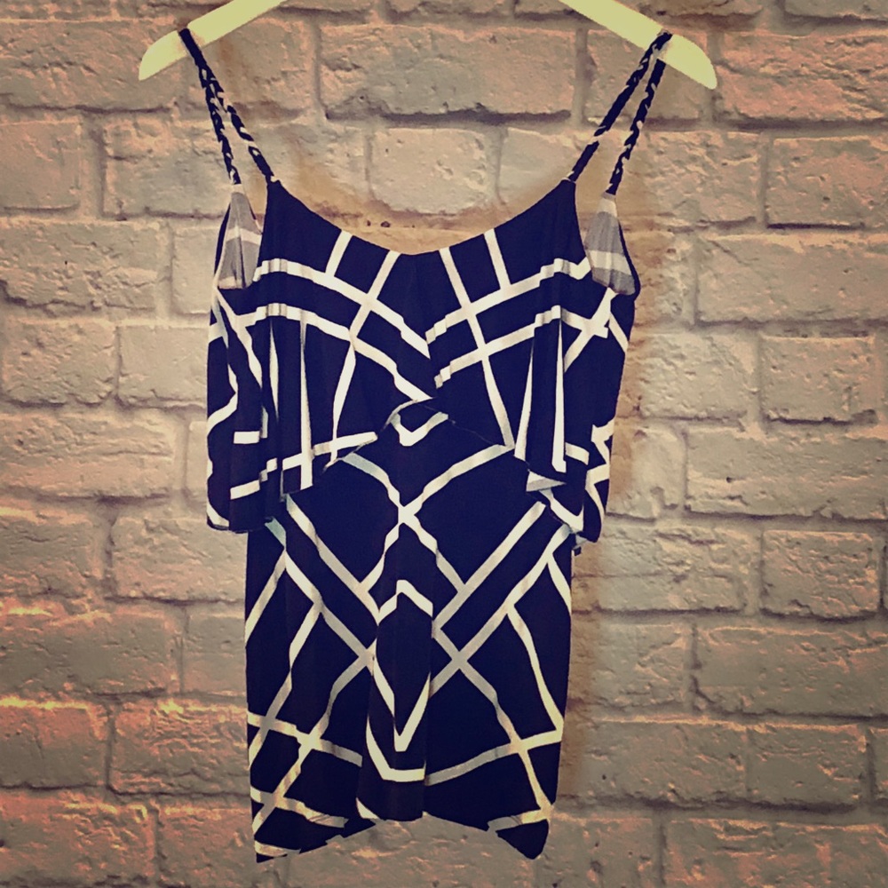 Low back ruffle tank top